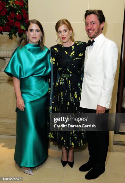 Princess Eugenie of York, Princess Beatrice of York and Edoardo Mapelli Mozzi attend Vogue World: London 2023 at The Theatre Royal Drury Lane on...