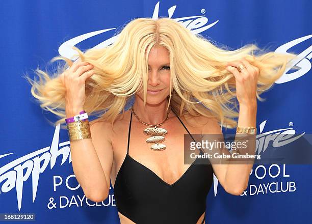 Actress/model Brande Roderick arrives at Sapphire Pool & Day Club grand opening party on May 5, 2013 in Las Vegas, Nevada.