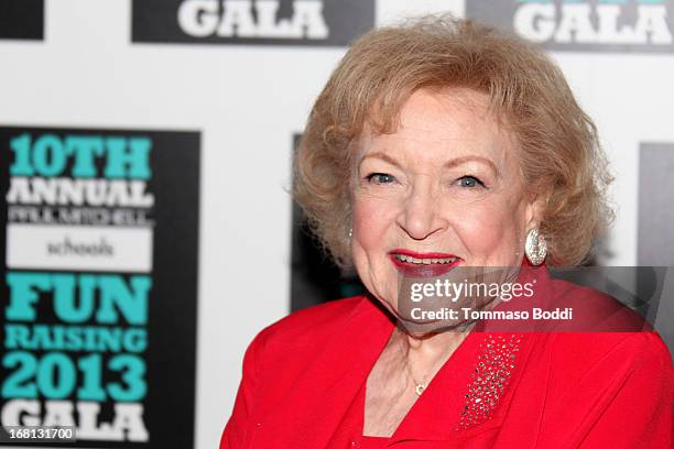Actress Betty White attends the Paul Mitchell's 10th Annual Fundraiser held at The Beverly Hilton Hotel on May 5, 2013 in Beverly Hills, California.