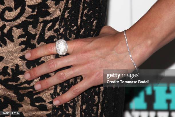 Actress Megyn Price attends the Paul Mitchell's 10th Annual Fundraiser held at The Beverly Hilton Hotel on May 5, 2013 in Beverly Hills, California.