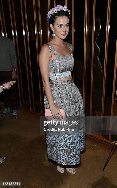 Katy Perry attends the the pre-Met Ball special screening of "The Great Gatsby" after-party at The Top of The Standard on May 5, 2013 in New York...
