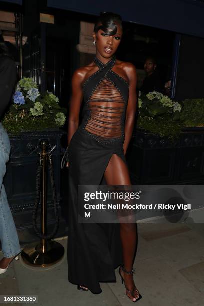 Leomie Anderson seen at the after party for Vogue World: London 2023 at The George Mayfair on September 14, 2023 in London, England.