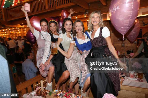 Judith Dommermuth, Laura Wontorra, Nadine Warmuth, Ursula Karven and Sarah Brandner during the Madlwiesn" at the 188th Oktoberfest on September 21,...