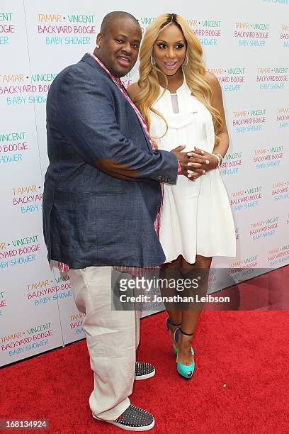 Vincent Herbert and Tamar Braxton attend as Tamar Braxton hosts a carnival-themed baby shower with friends and family at Hotel Bel-Air on May 5, 2013...