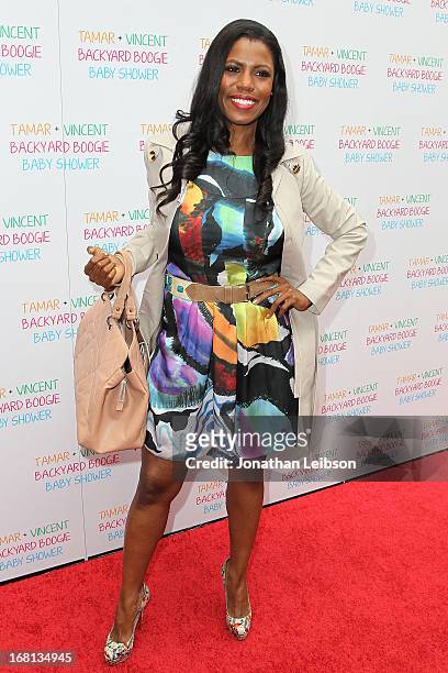 Omarosa Manigault attends as Tamar Braxton hosts a carnival-themed baby shower with friends and family at Hotel Bel-Air on May 5, 2013 in Los...