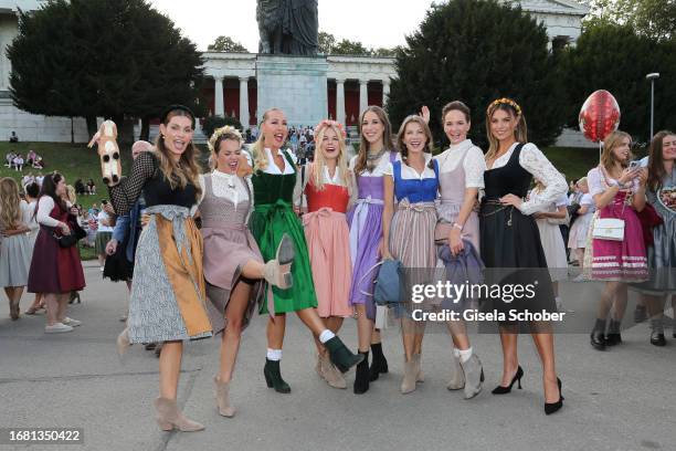 Rebecca Kunikowski, Laura Osswald, Sylvia Walker, Tina Kaiser, Alana Siegel, Ursula Karven, Judith Dommermuth, Laura Wontorra during the Madlwiesn"...