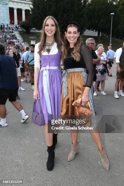 Alana Siegel, Rebecca Kunikowski during the Madlwiesn" at the 188th Oktoberfest on September 21, 2023 in Munich, Germany.