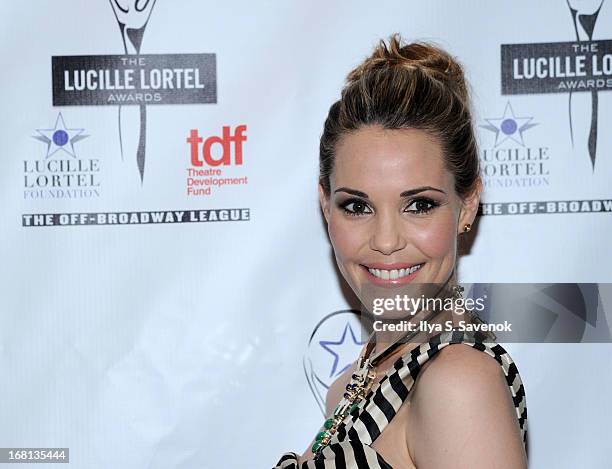 Presenter Leslie Bibb attends the 28th Annual Lucille Lortel Awards at NYU Skirball Center on May 5, 2013 in New York City.