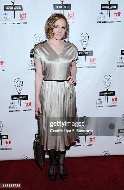 Louisa Krause attends the 28th Annual Lucille Lortel Awards at NYU Skirball Center on May 5, 2013 in New York City.