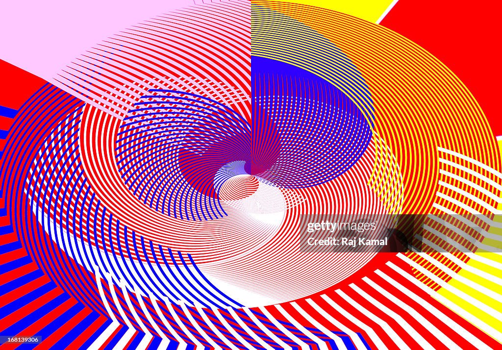 Lines Swirling. Abstract Digital Design