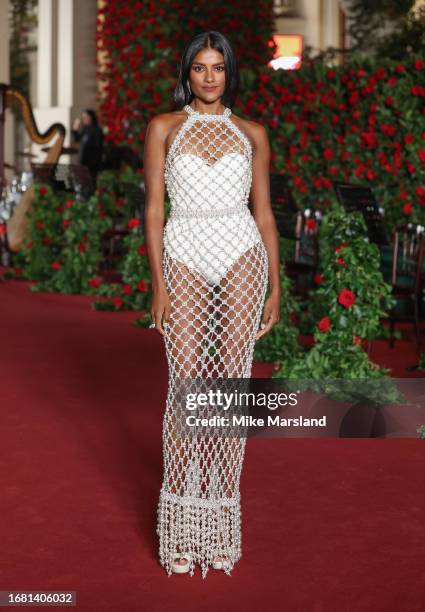 Simone Ashley attends Vogue World: London 2023 at Theatre Royal Drury Lane on September 14, 2023 in London, England.