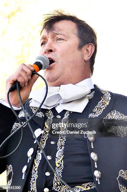 Arturo Peniche performs during the Que Bonito Amor presentation at the Festival Cinco de Mayo in Flushing Meadows Corona Park on May 5, 2013 in New...