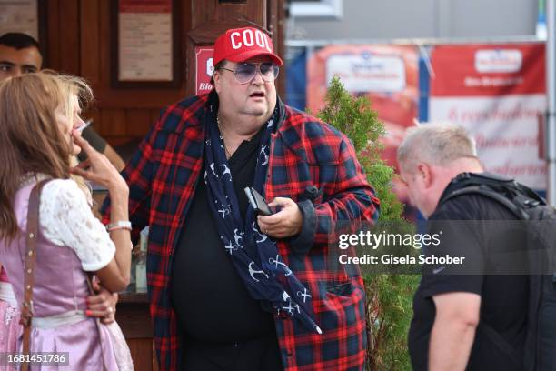 Nadja Naddel" Abd el Farrag and Andreas Ellermann during the 188th Oktoberfest on September 21, 2023 in Munich, Germany.