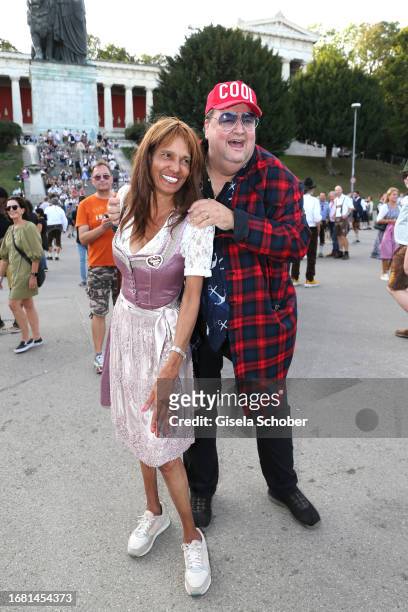 Nadja Naddel" Abd el Farrag and Andreas Ellermann during the 188th Oktoberfest on September 21, 2023 in Munich, Germany.
