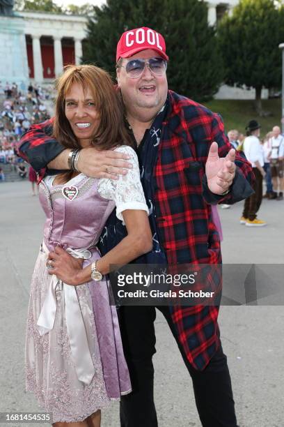 Nadja Naddel" Abd el Farrag and Andreas Ellermann during the 188th Oktoberfest on September 21, 2023 in Munich, Germany.
