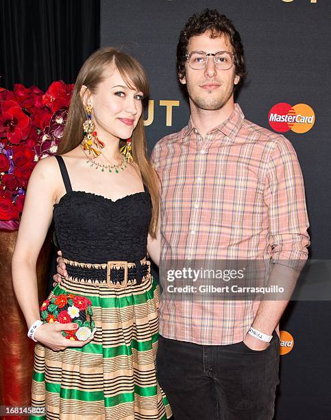 Actor Andy Samberg and his fiance, musician Joanna Newsom attend MasterCard Priceless premieres presents Justin Timberlake at Roseland Ballroom on...