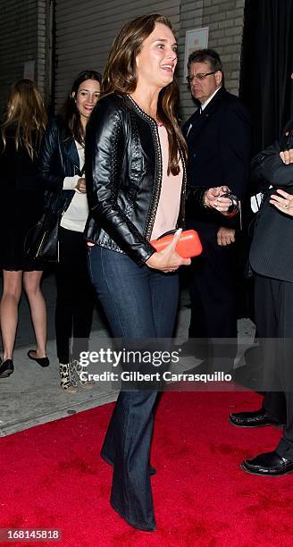 Actress Brooke Shields attends MasterCard Priceless premieres presents Justin Timberlake at Roseland Ballroom on May 5, 2013 in New York City.