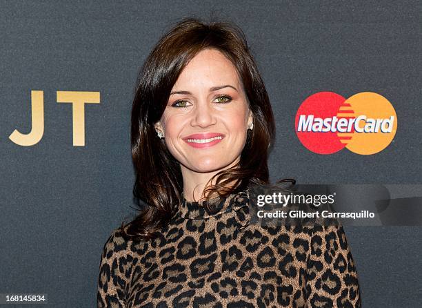 Actress Carla Gugino attends MasterCard Priceless premieres presents Justin Timberlake at Roseland Ballroom on May 5, 2013 in New York City.