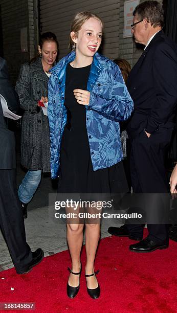 Maya Thurman-Hawke, daughter of actress Uma Thurman attends MasterCard Priceless premieres presents Justin Timberlake at Roseland Ballroom on May 5,...