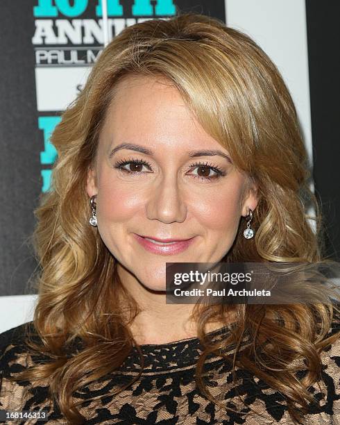 Actress Megyn Price attends the Paul Mitchell schools' "FUNraising Campaign" gala at The Beverly Hilton Hotel on May 5, 2013 in Beverly Hills,...