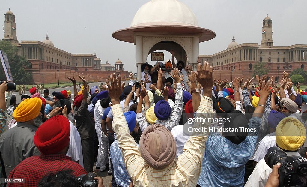 Sikhs Protesting Against The Acquittal Of Congress Politician Sajjan Kumar