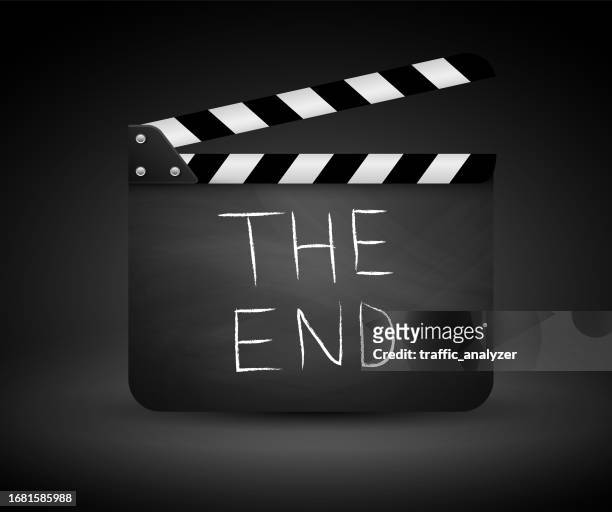slate board - the end stock illustrations