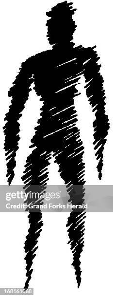 Lee Hulteng B&W silhouette illustration of person standing.