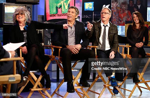 Original MTV veejays Nina Blackwood, Mark Goodman, Alan Hunter and Martha Quinn appear on NBC News' "Today" show on May 6, 2013 --