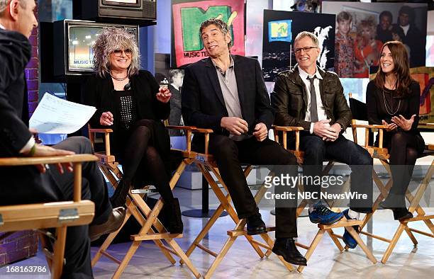 Original MTV veejays Nina Blackwood, Mark Goodman, Alan Hunter and Martha Quinn appear on NBC News' "Today" show on May 6, 2013 --