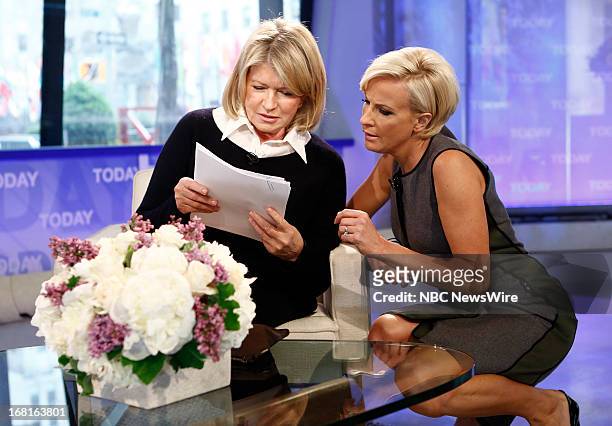 Martha Stewart and MSNBC's Mika Brzezinski appear on NBC News' "Today" show on May 6, 2013 --