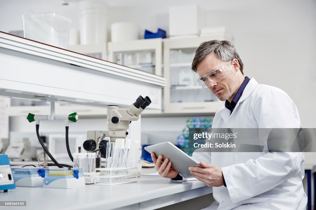 Man working in laboratory