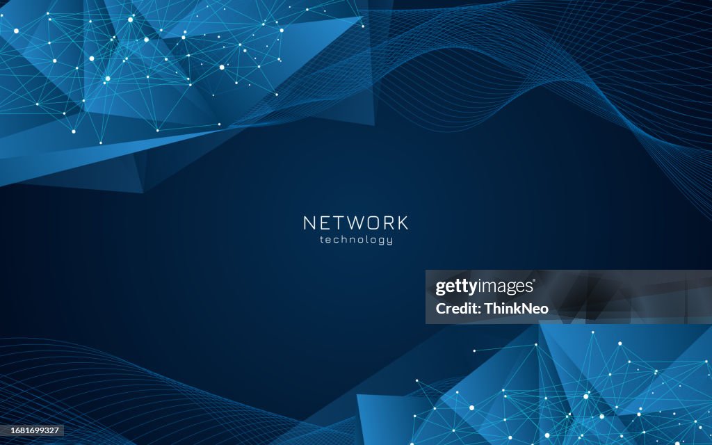 Abstract Big Data Visualization Digital Network Connection Concept ...
