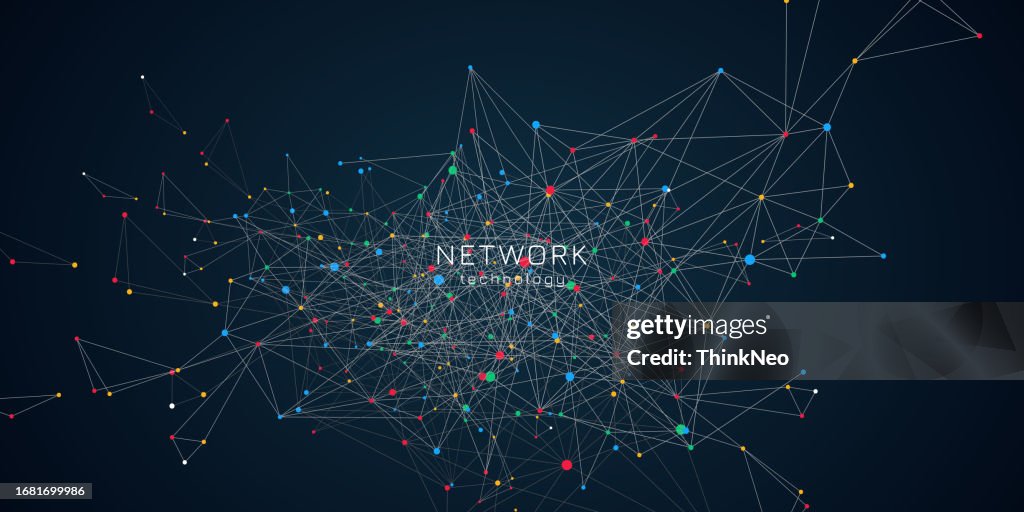Abstract Technology Network Structure Background High-Res Vector ...