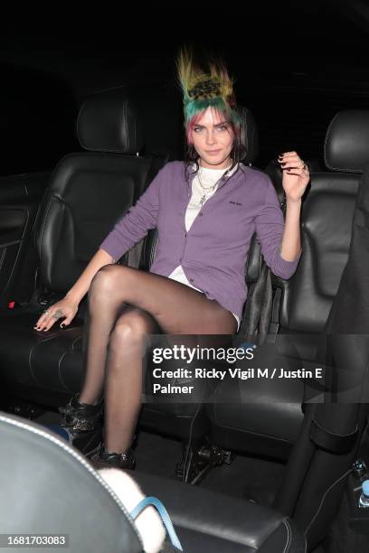 Cara Delevingne seen leaving Vogue World: London 2023 after party at George club in Mayfair on September 14, 2023 in London, England.