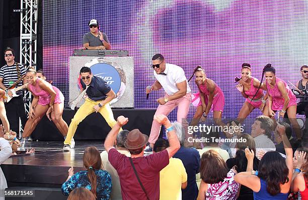 Red Carpet -- Pictured: Dyland & Lenny arrive at the 2013 Billboard Latin Music Awards, from Miami, Florida at the BankUnited Center, University of...