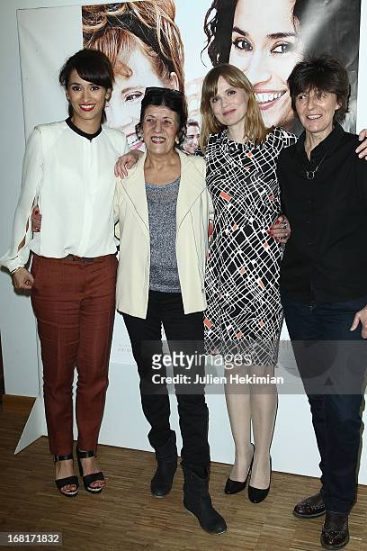 Rachida Brakni, Biyouna, Isabelle Carre and Francoise Charpiat attend the 'Cheba Louisa' Paris Premiere at cinema Etoile on May 6, 2013 in Paris,...
