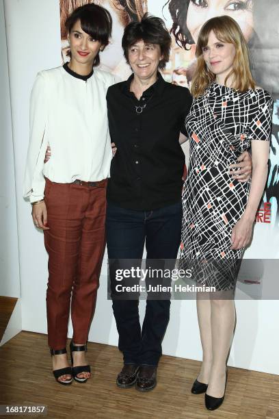 Rachida Brakni, Francoise Charpiat and Isabelle Carre attend the 'Cheba Louisa' Paris Premiere at cinema Etoile on May 6, 2013 in Paris, France.