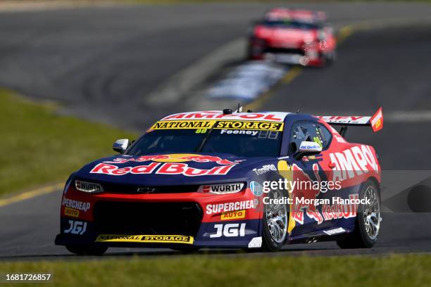 Broc Feeney drives the Triple Eight Race Engineering car during practice, part of the 2023 Supercars Championship Series at Sandown Raceway on...