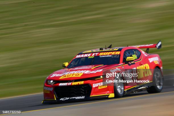 Craig Lowndes drives the Triple Eight Race Engineering car during practice, part of the 2023 Supercars Championship Series at Sandown Raceway on...