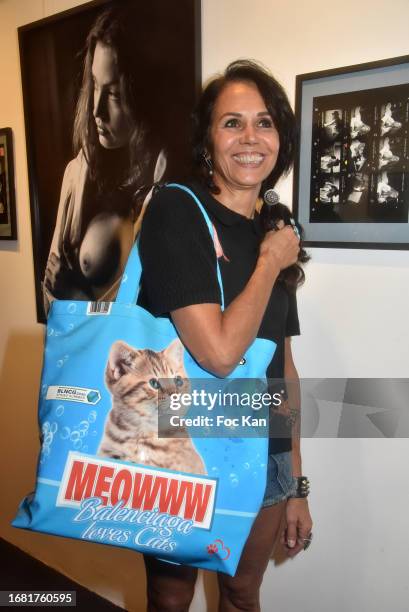 Actress/sculptor Catherine Wilkening attend "Planches Contact" Maurice Renoma Preview at Galerie on September 14, 2023 in Paris, France.