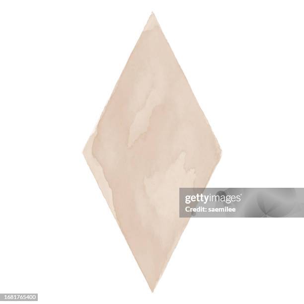 stockillustraties, clipart, cartoons en iconen met watercolor beige rhombus background - drawing art product