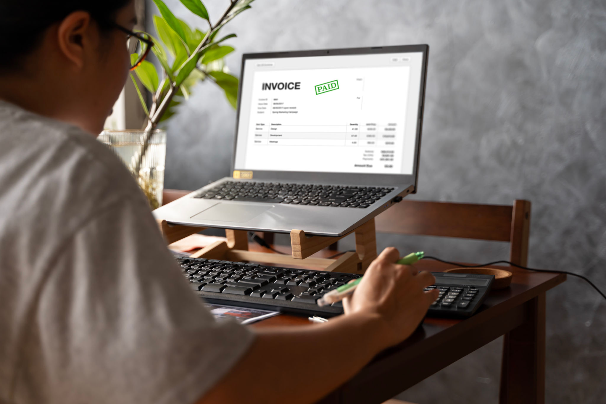 accounting software screen