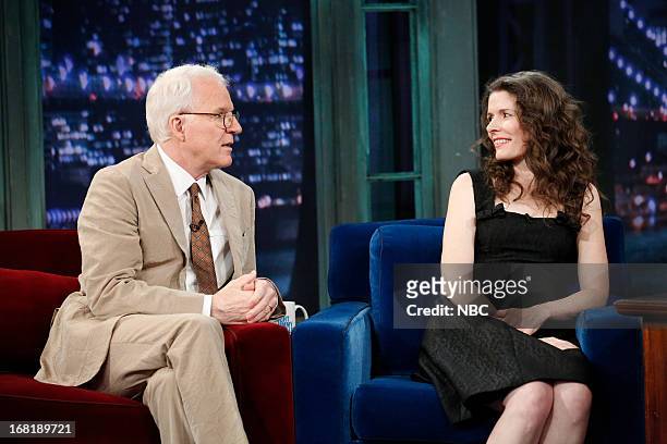 Episode 829 -- Pictured: Actor/comedian/musician Steve Martin and musician Edie Brickell on May 6, 2013 --