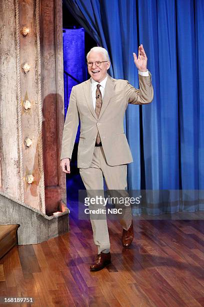 Episode 829 -- Pictured: Actor/comedian/musician Steve Martin arrives on May 6, 2013 --