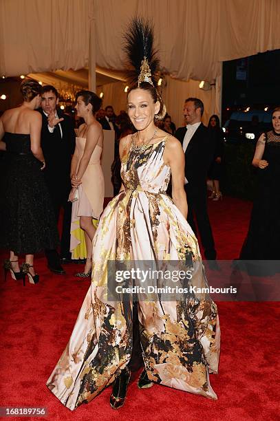 Sarah Jessica Parker attends the Costume Institute Gala for the "PUNK: Chaos to Couture" exhibition at the Metropolitan Museum of Art on May 6, 2013...