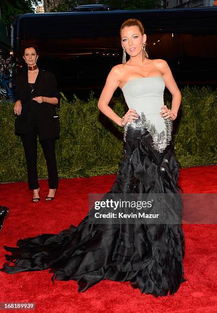 Blake Lively attends the Costume Institute Gala for the "PUNK: Chaos to Couture" exhibition at the Metropolitan Museum of Art on May 6, 2013 in New...