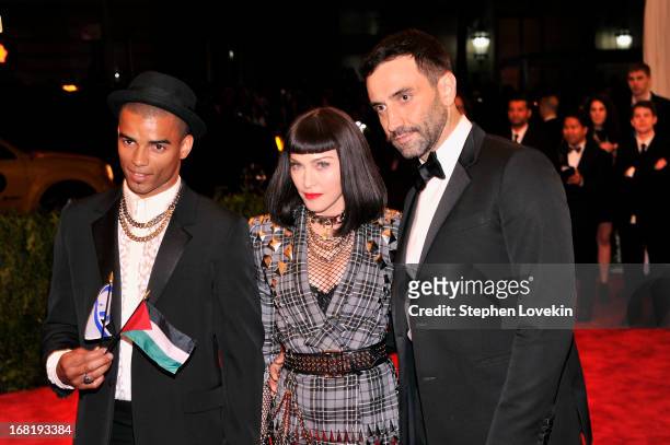 Brahim Zaibat and Madonna attend the Costume Institute Gala for the "PUNK: Chaos to Couture" exhibition at the Metropolitan Museum of Art on May 6,...