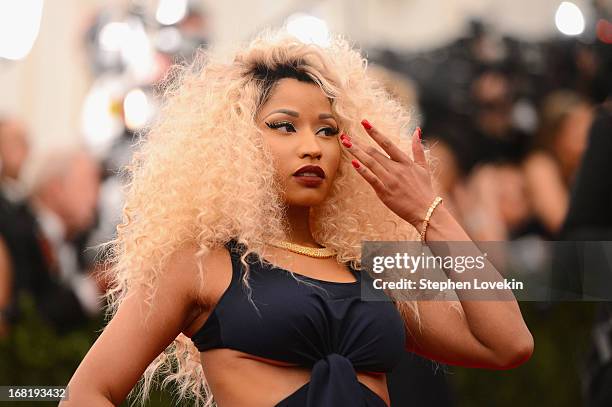 Nicki Minaj attends the Costume Institute Gala for the "PUNK: Chaos to Couture" exhibition at the Metropolitan Museum of Art on May 6, 2013 in New...