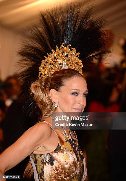 Sarah Jessica Parker attends the Costume Institute Gala for the "PUNK: Chaos to Couture" exhibition at the Metropolitan Museum of Art on May 6, 2013...