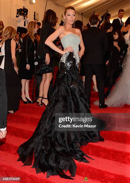 Blake Lively attends the Costume Institute Gala for the "PUNK: Chaos to Couture" exhibition at the Metropolitan Museum of Art on May 6, 2013 in New...